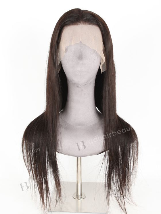 In Stock Indian Remy Hair 22" Straight Natural Color Lace Front Wig LLF-01013